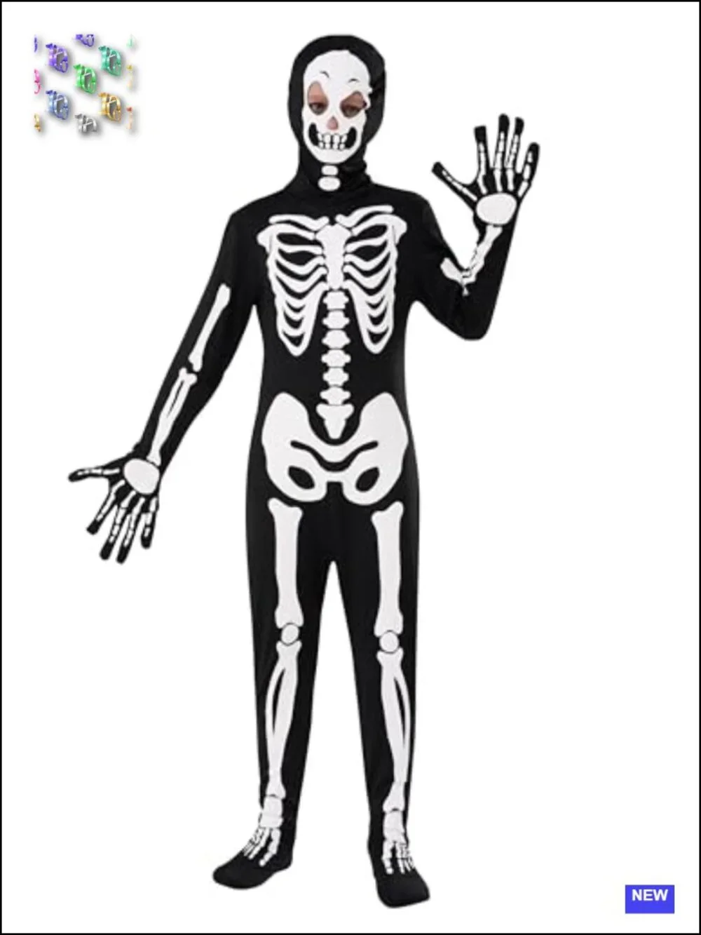 Glow in the Dark Skeleton Costume Jumpsuit for Kids Halloween